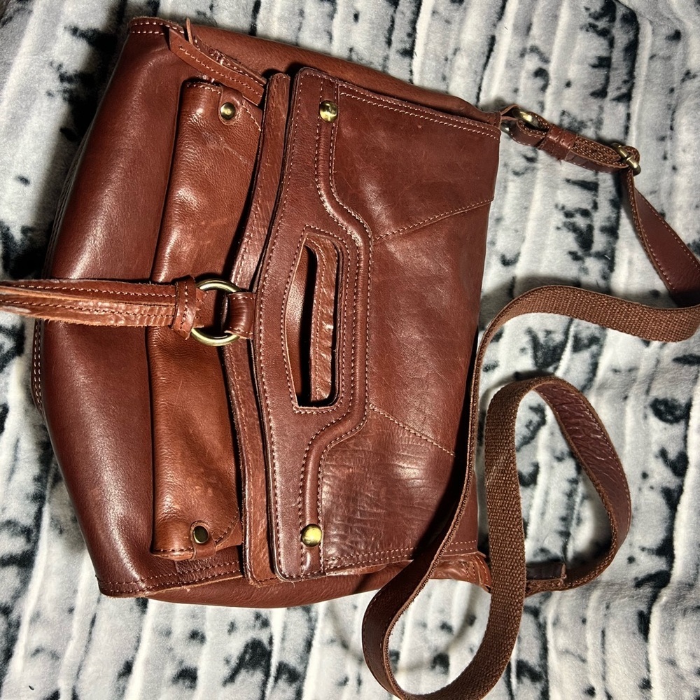 Lucky Brand Brown Leather Crossbody Bag